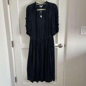 Rebecca Taylor navy drop waist dress. XS